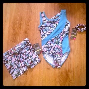 Danskin Now Performance Gymnastics Leo Set Sz 4-5